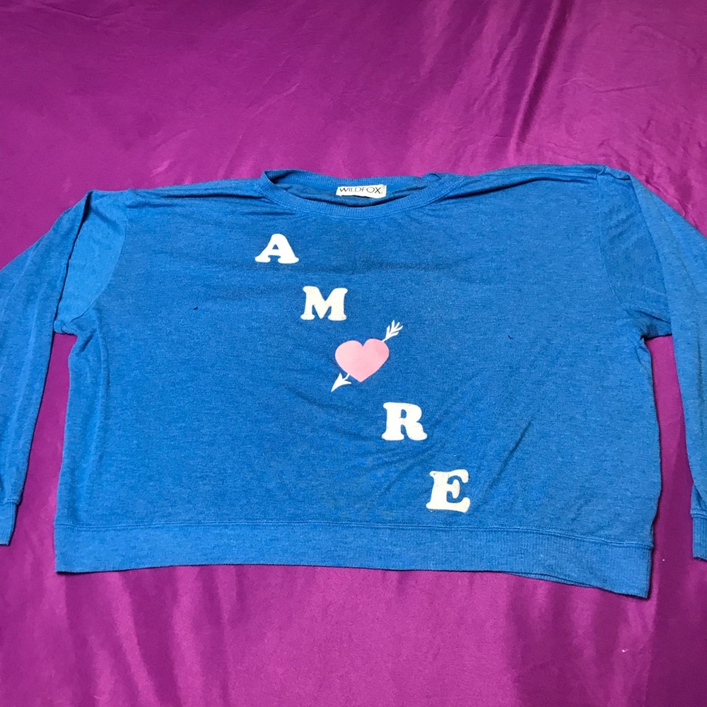 Wildfox Amore Cropped Sweatshirt